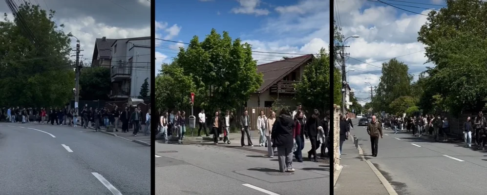 Mobilizare impresionantă la vot a tinerilor din Cluj: marș pașnic al studenților în timpul turului doi al alegerilor prezidențiale