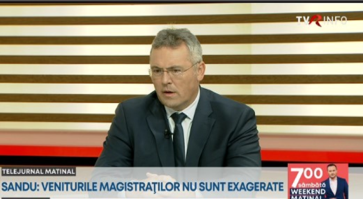 Vicepreşedintele CSM, la TVR Info: Veniturile magistraților nu sunt exagerate