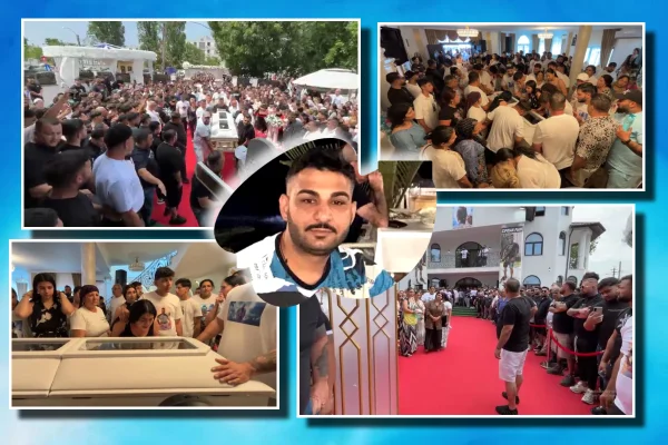 VIDEO Imaginile durerii de la priveghiul lui Ciprian Pian. Vila din Rahova a interlopului a devenit neîncăpătoare